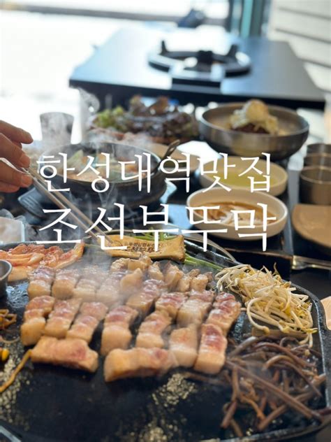 한성대역 고기맛집 조선부뚜막 한성대점 가성비 최고 네이버 블로그