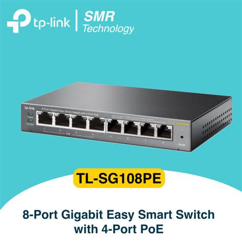 Tp Link Tl Sg108pe 8 Port Gigabit Easy Smart Switch With 4 Port Poe