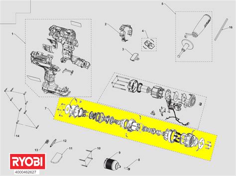 Boite Transmission Perceuse Visseuse R Pd Ryobi Pi Ce D Tach E