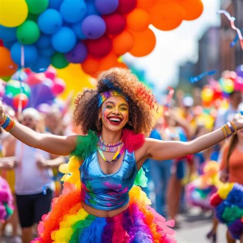 Premium Photo Stock Image Of Lgbtq Pride Parades With Vibrant Floats