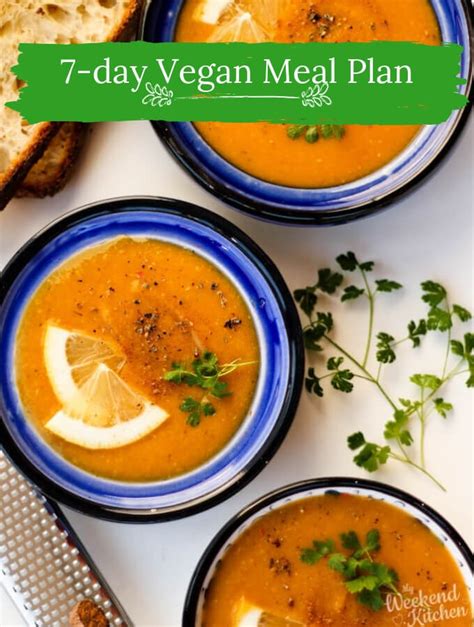 7 Day Vegan Meal Plan And Updates Sept19 My Weekend Kitchen