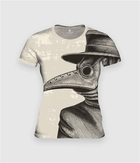 Straszne Koszulka Damska Fullprint Plague Doctor