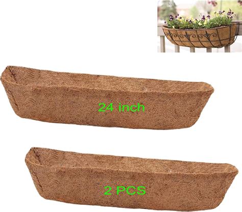 Nongcunren Trough Coco Liner For Replacement Plant Basket Window Boxes Planters Pre