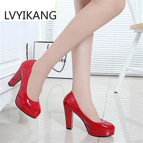 2020 Women Pumps Fashion Classic Patent Leather High Heels Shoes Nude