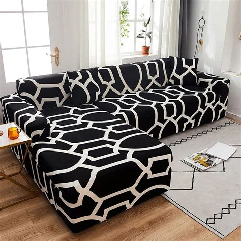 Elastic Sofa Cover For Living Room Geometric Couch Cover Corner L