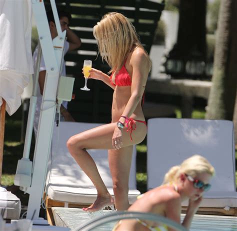 Lauren Stoner In Red Bikini Enjoying The Miami Sun April 2014 CelebMafia