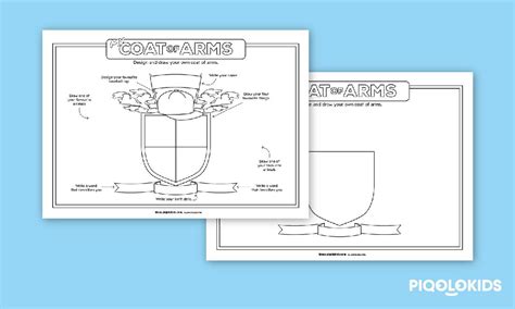 design   coat  arms creative printable worksheets  kids