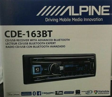 Alpine Cde Bt Bluetooth Mp Cd Player Iphone Android Pandora Am Fm