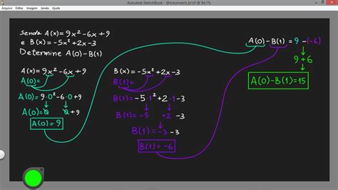 Determine A0 B 1 Sendo A X 9x² 6x9 E Bx 5x² 2x 3