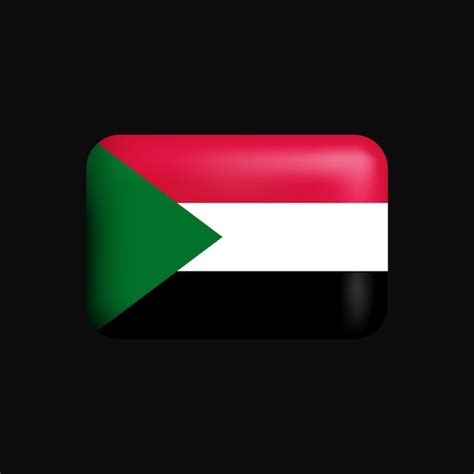 Premium Vector Sudan Flag 3D Icon National Flag Of Sudan