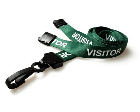 Visitor Lanyard In 3 Colours Stamp Name Badges