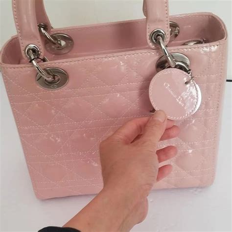 Lady Dior Pink Patent Leather Medium Bag IUCN Water