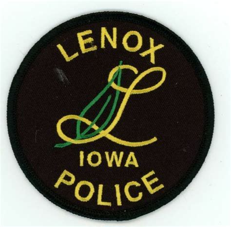 Iowa Ia Lenox Police Nice Shoulder Patch Sheriff Ebay