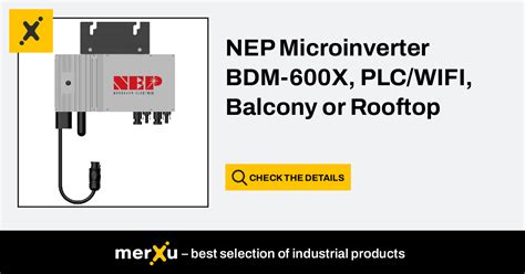 Northern Electric Power Nep Microinverter Bdm X Plc Wifi Balcony