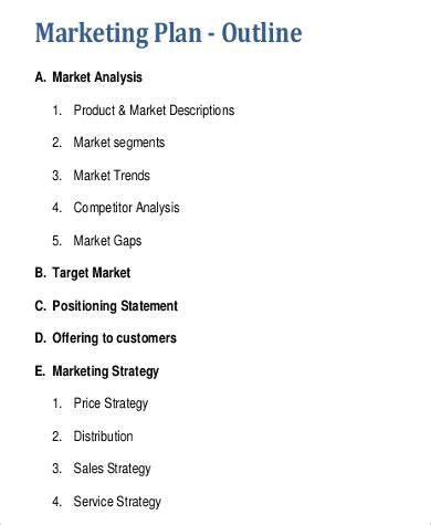 Digital Marketing Plan Outline