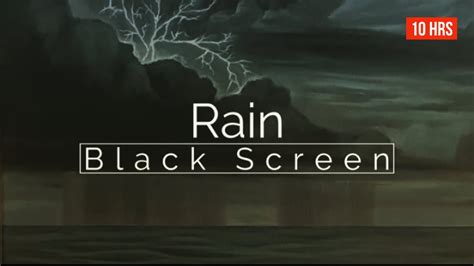 🌧️10 HOURS | RELAXING & SLEEPING | RAIN | BLACK SCREEN | Resting ...