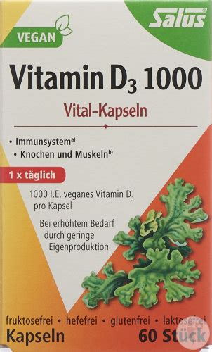 Salus Vitamine D3 1000 Vital 60 Gélules Apo24