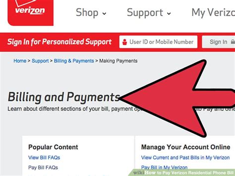 Ways To Pay Verizon Residential Phone Bill Wikihow