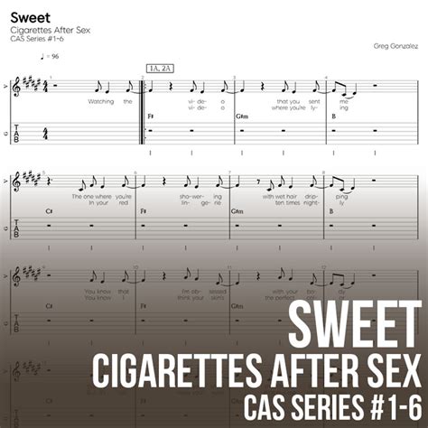 Cigarettes After Sex Sweet Tab 단선 악보 by WOORAM 기타선생