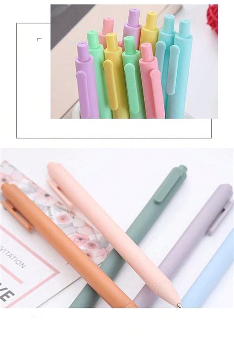 Macaron Morandi Color Retro Style Push Mechanism Neutral Pens Set