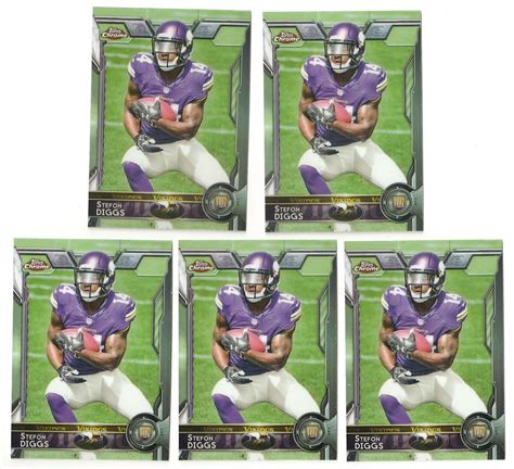 Topps Chrome Stefon Diggs Rc Vikings Lot Of Ebay