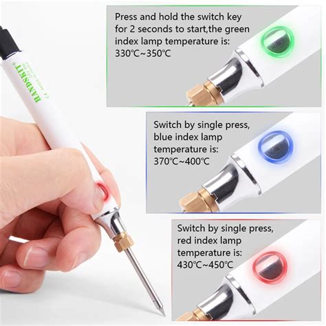 Temperatura Ajust Vel Kit De Ferro De Solda El Trica V W Estanho