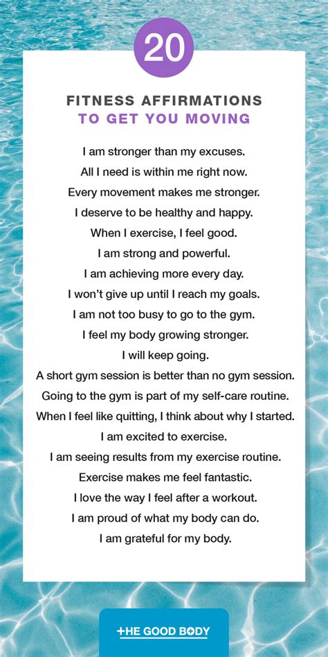 50 Fitness Affirmations to Get You Moving!