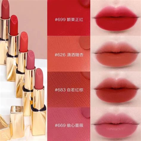 Ready Stock Estee Lauder New Style Velvet Small Golden Tube Lipstick