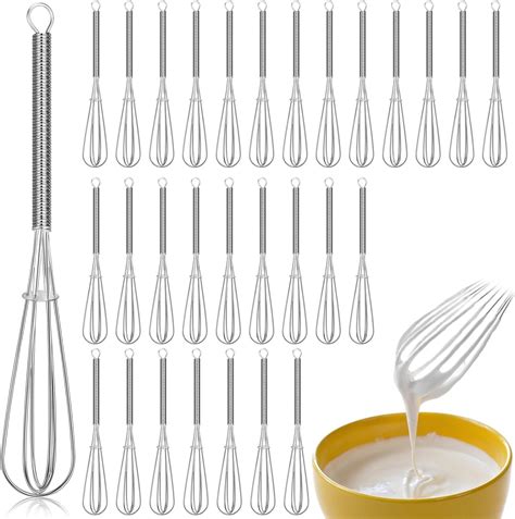 Baderke 6 Inch Mini Whisk Bulk Small Whisks For Cooking 304 Stainless Steel Tiny