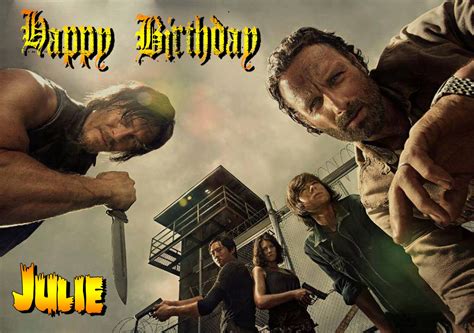 Walking Dead Daryl Dixon Personalised Happy Birthday Xmas Greeting Zombie Card Ebay