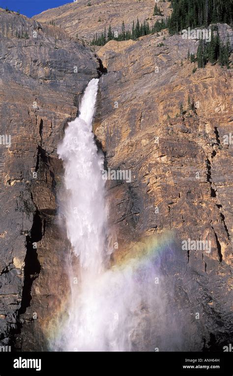 Takakkaw Falls 254 Meters High Fed By Daly Glacier In Yoho National