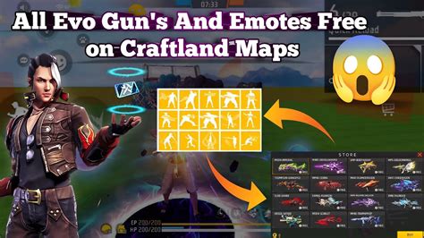 How To Use Evo Gun S And All Evo Emote S In Craftland Maps Garena