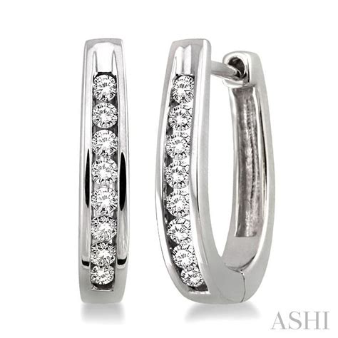 Silver Diamond Hoop Earrings Vcsxsler