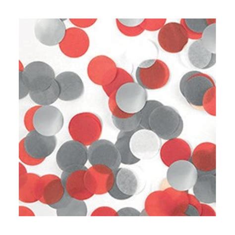 Sachet G De Confettis En Papier Assortiment Gris Et Rouge Fete