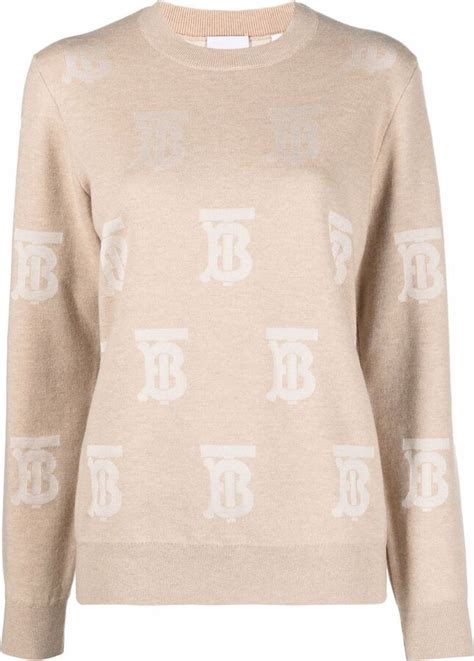 Burberry Intarsia Logo Jumper Shopstyle Sweaters