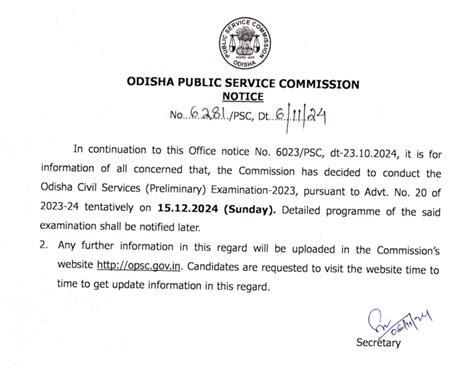 Opsc Ocs Prelims Exam Date Out Exam Pattern Selection Process