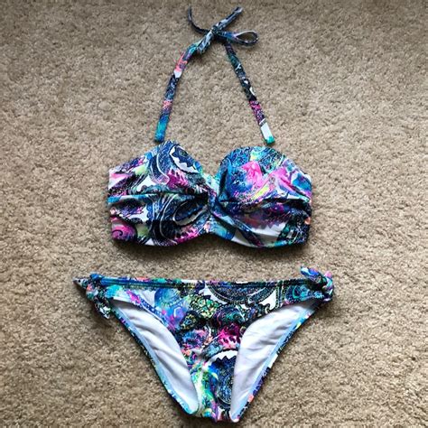 Victorias Secret Twist Front Bandeau Bikini Gem