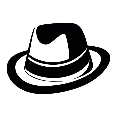 Fedora Hat Black And White Clipart Transparent Background 24029996 Png