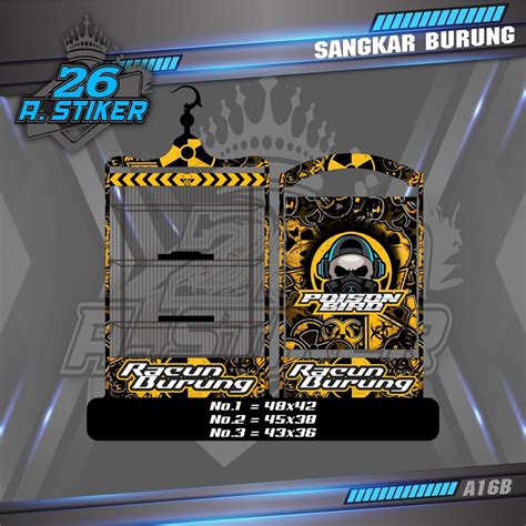 Jual Stiker Decal Kandang Sangkar Burung Kicau Petarung Single Fighter