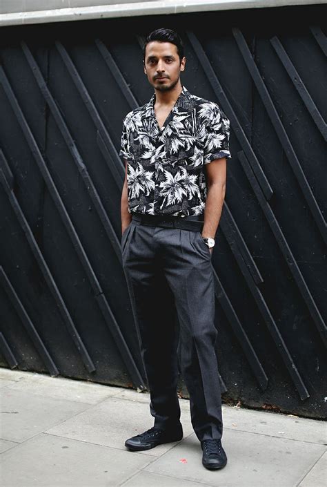 Pleated Shirt Men Outfit