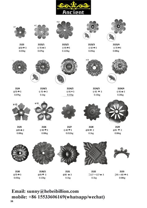 Artistic Iron Component Forged Iron Ornamental Cast Steel Leaf And