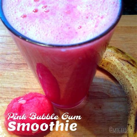 Pink Bubble Gum Smoothie This One Is Too Simple Just Watermelon And One Banana Tastes Just