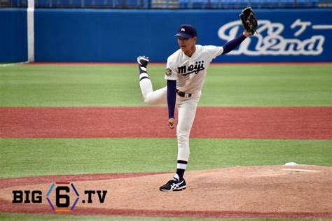 明治大学野球部【公式】 On Twitter Rt Big6 Tv 【第72回全日本大学野球選手権大会 準々決勝🔥】 8回表からピッチャーは、 浅利太門 投手に継投します💫本日最速と