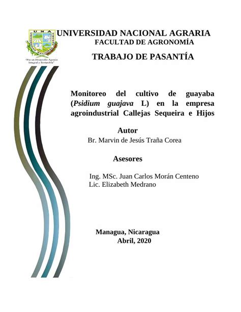 Pdf Monitoreo Del Cultivo De Guayaba Psidium Guajava Dokumen Tips