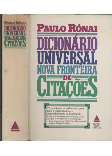 Sebo do Messias Livro Dicionário Universal Nova Fronteira de Citações