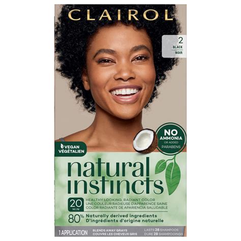 Save on Clairol Natural Instincts Semi-Permanent Hair Color Black 2 ...