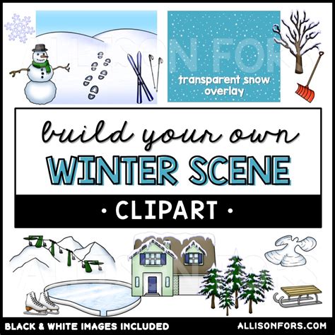 Winter Clip Art - Build Your Own Scene | Allison Fors, Inc.