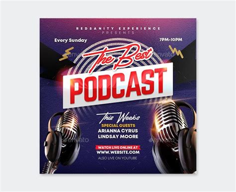 10 Awesome Podcast Flyer Templates PSD • PSD design