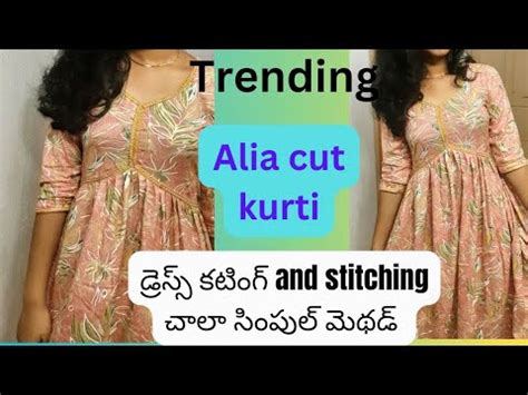 New Trending Alia Cut Kurti Cutting And Stitching Designer