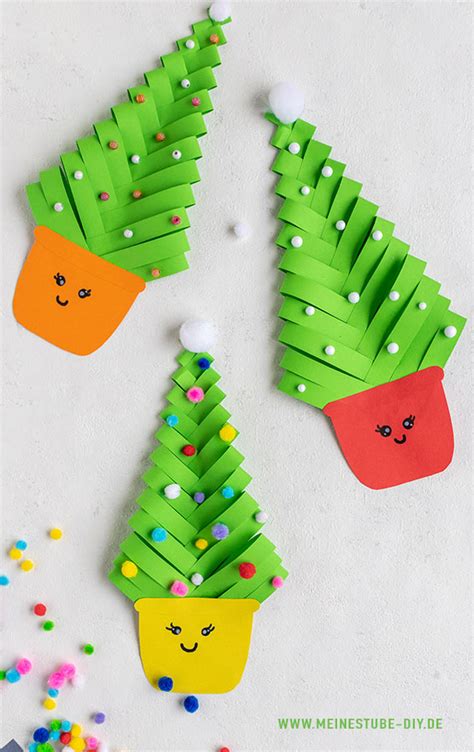Weihnachtsbaum Basteln In 3d Als Fensterdeko Oder Geschenk